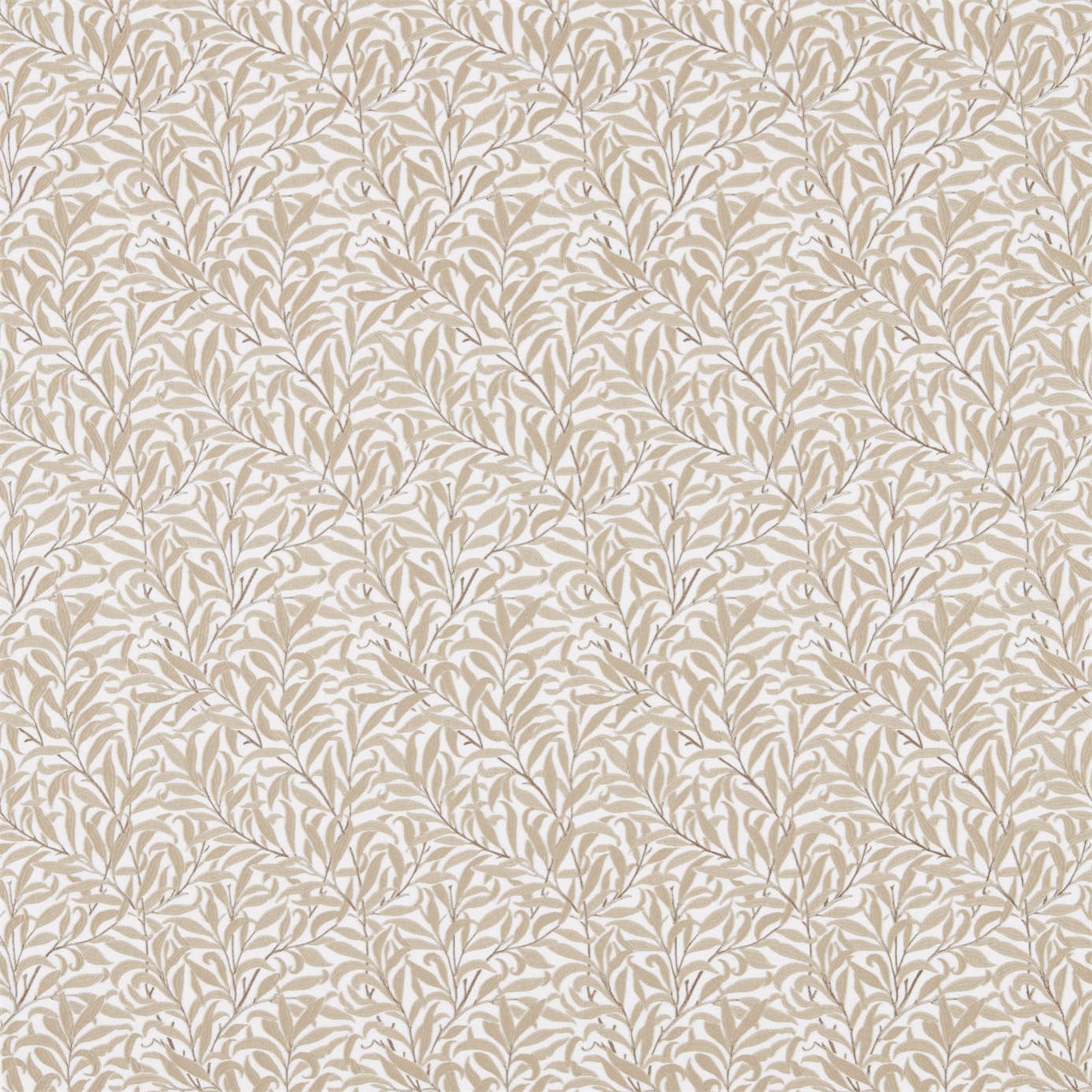 Pure Willow Boughs Embroidery Wheat Fabric by MOR