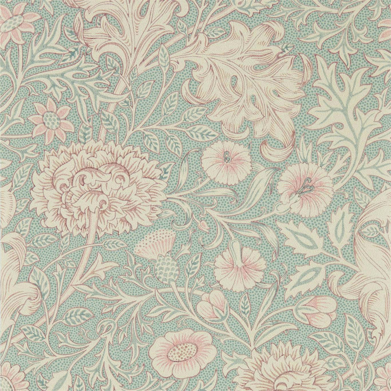 Double Bough Teal Rose Wallpaper by MOR