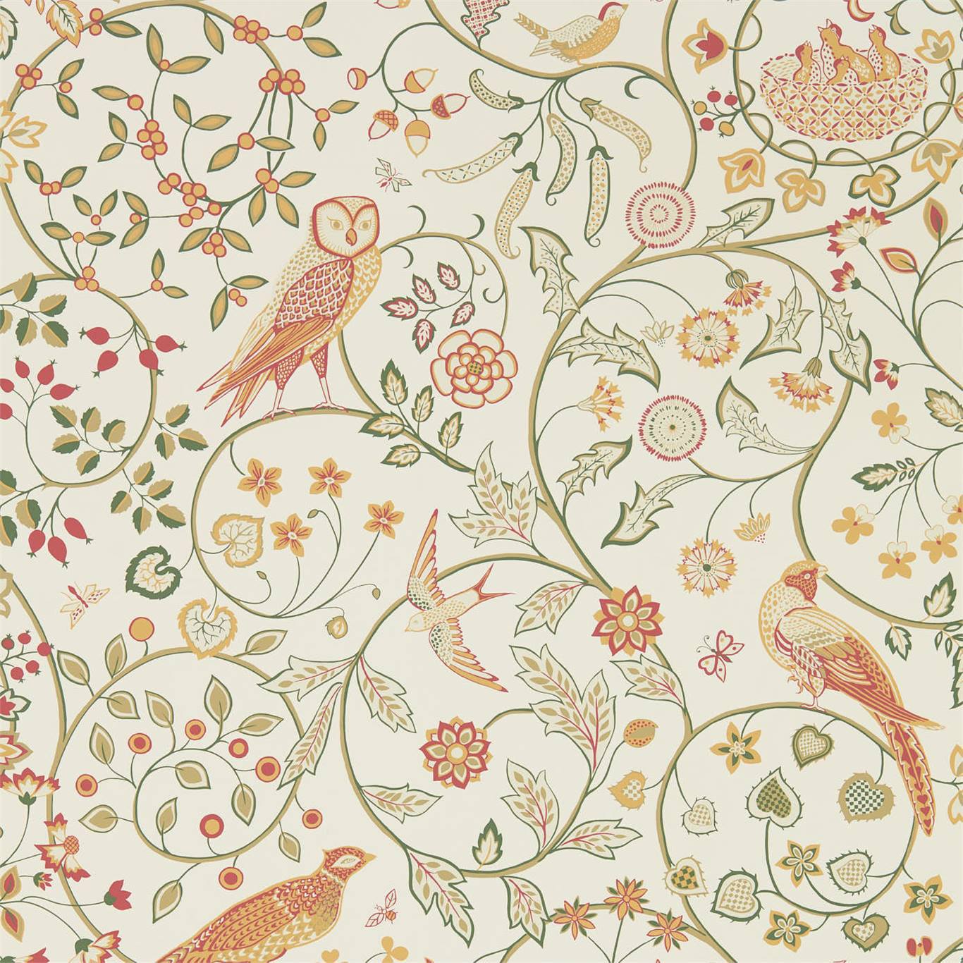 Newill Ivory Sage Wallpaper by MOR