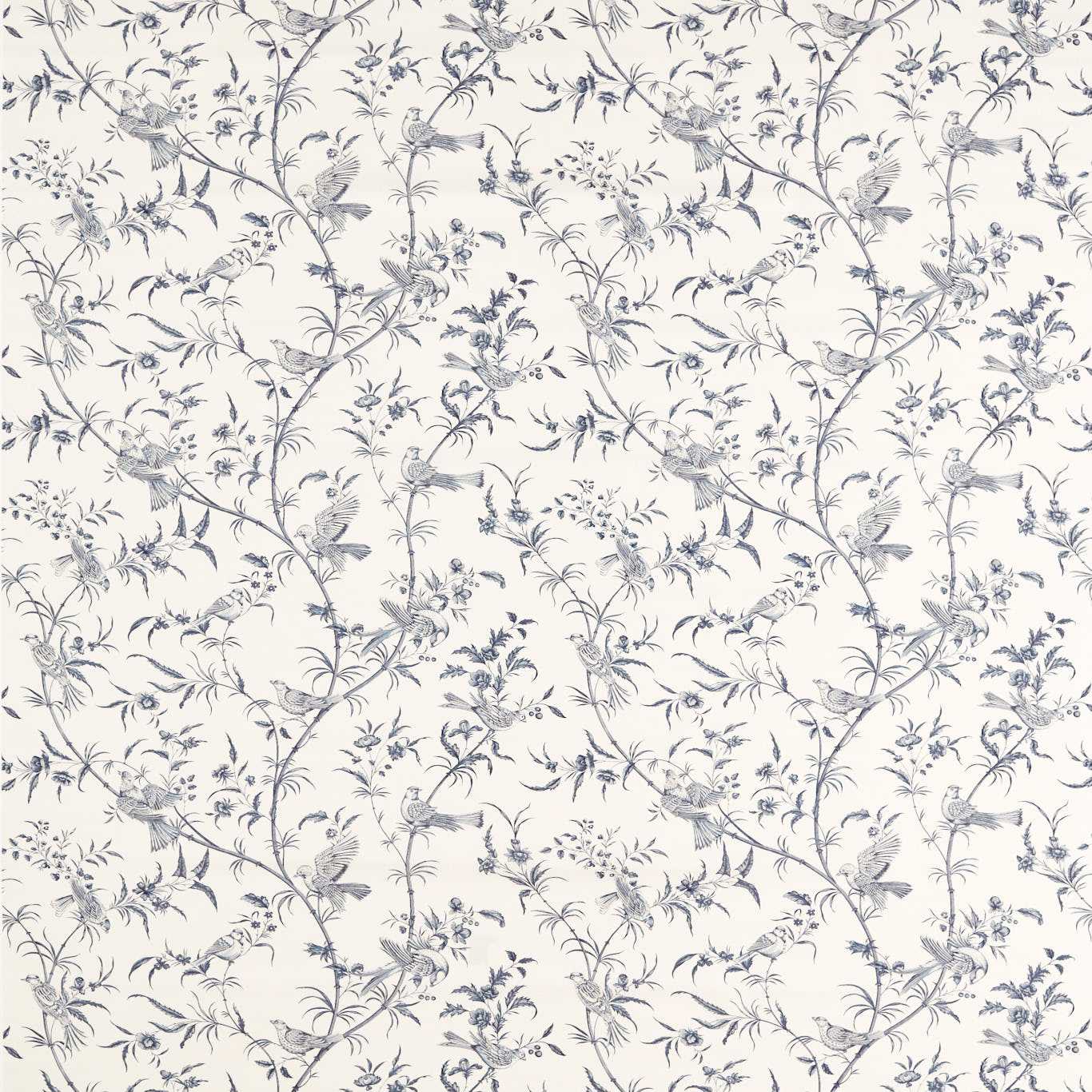 Paradise Woods Toile Woad Fabric by SAN