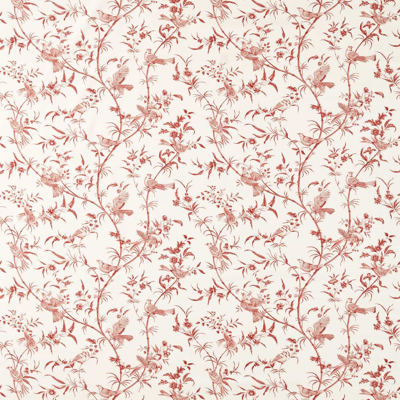 Paradise Woods Toile Madder Fabric by SAN