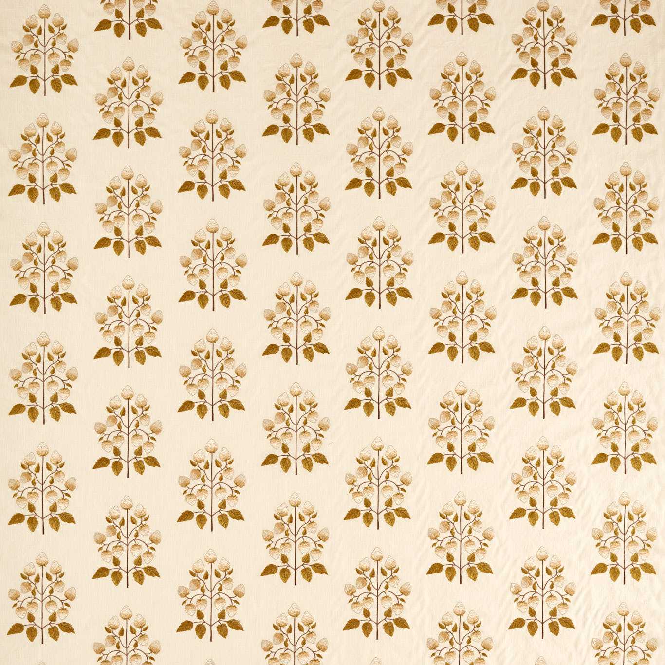 Goldings Hops Lichen/White Blossom Fabric by SAN