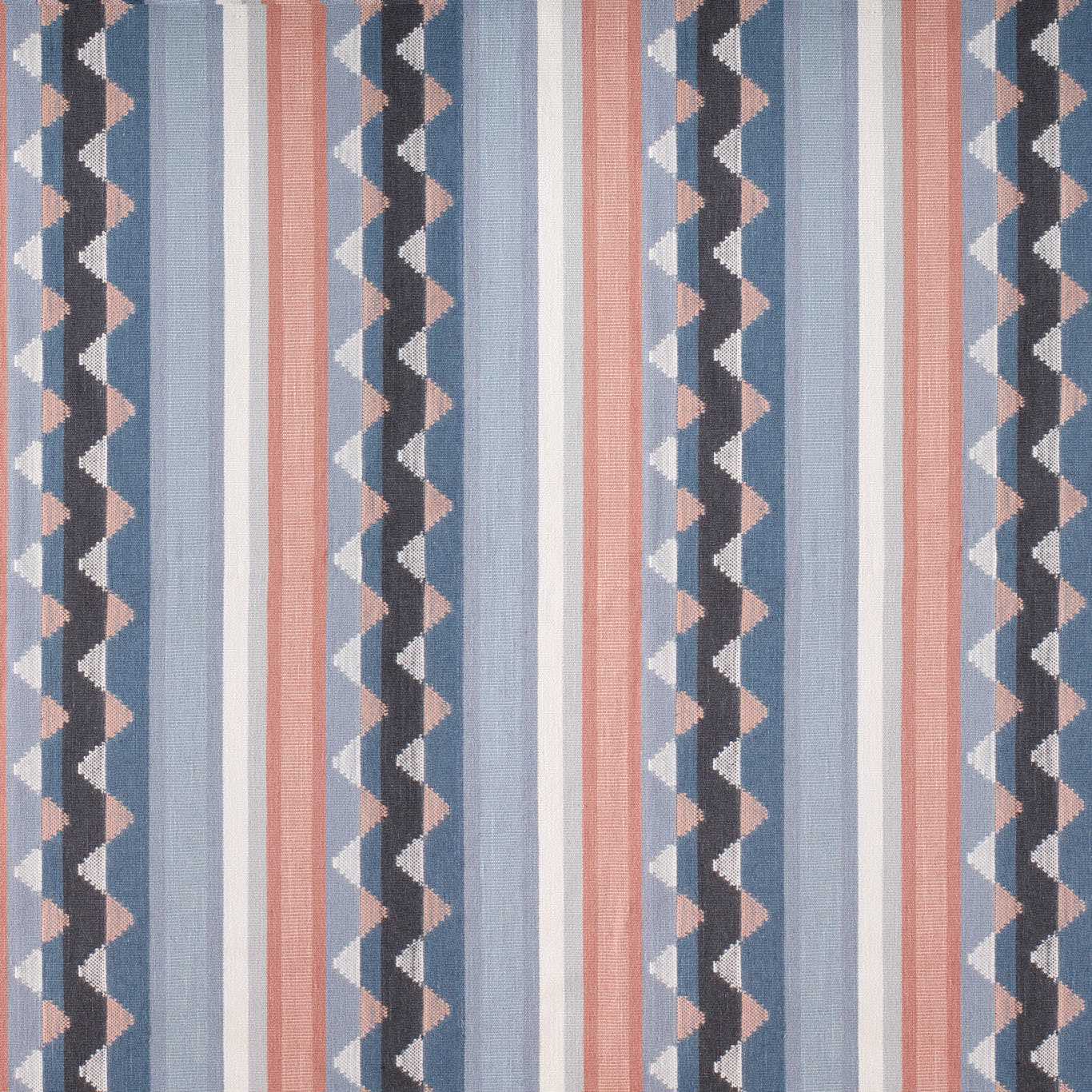 Lutley Stripe Porcelain/Blossom Fabric by SAN