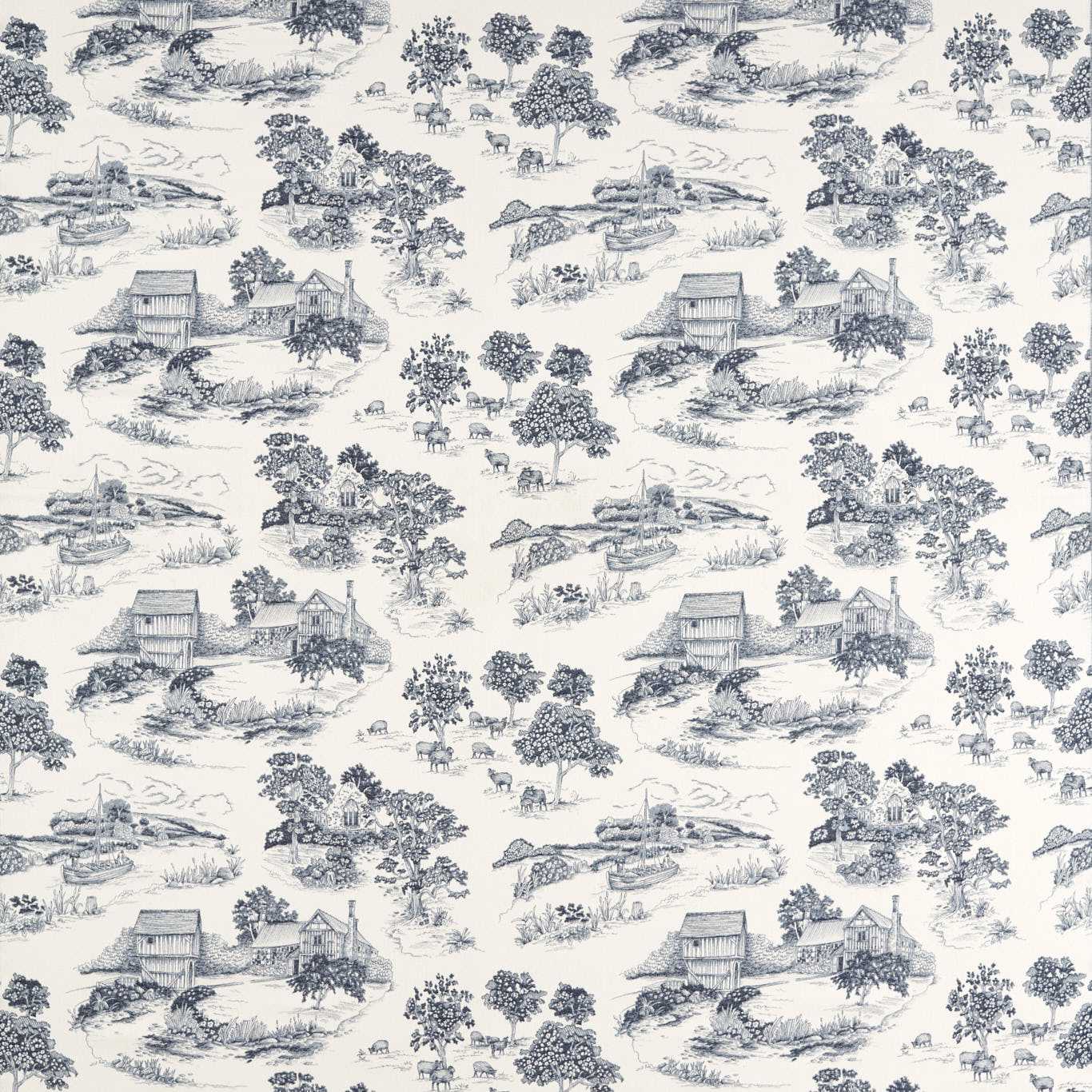 Brockhampton Estate Woad Fabric by SAN
