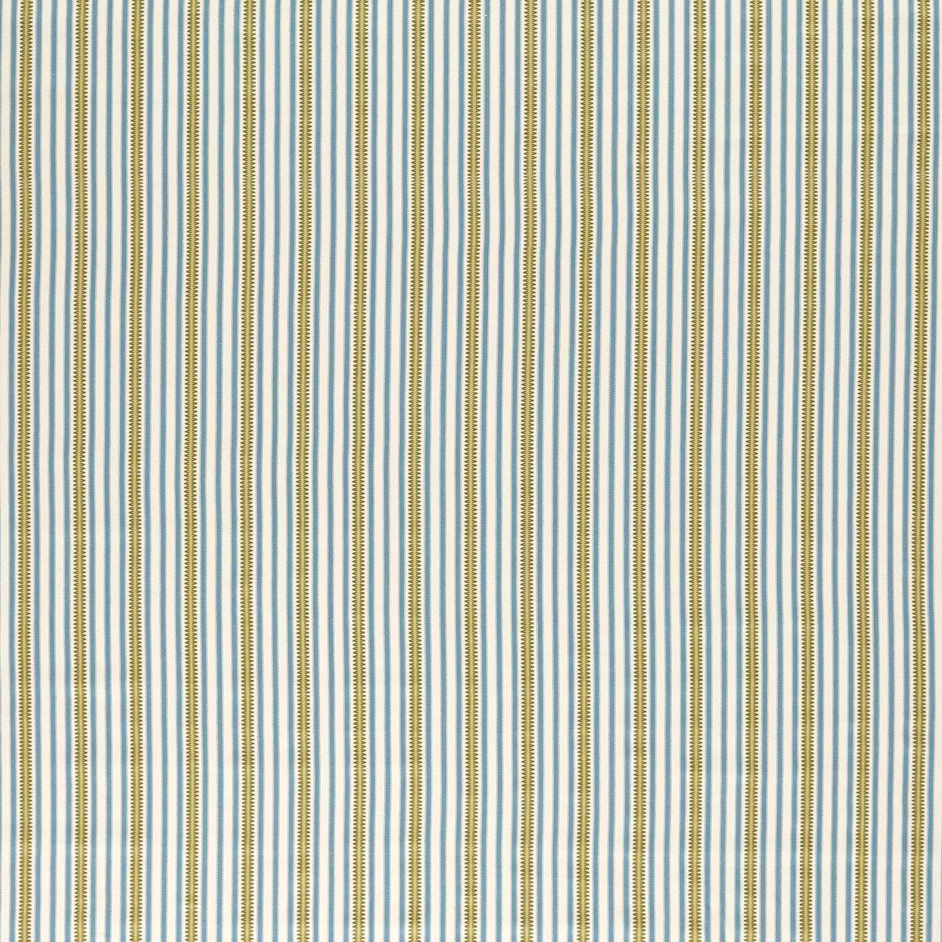 Barneby Stripe Woad/Olive Fabric by SAN