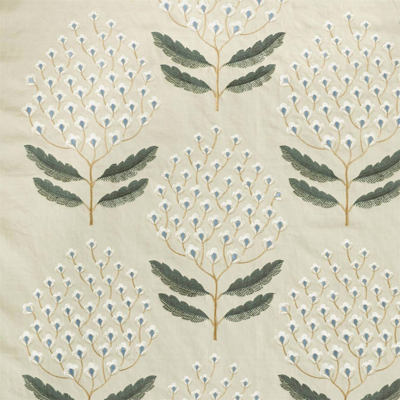 Bellis Silver Fern Fabric by SAN