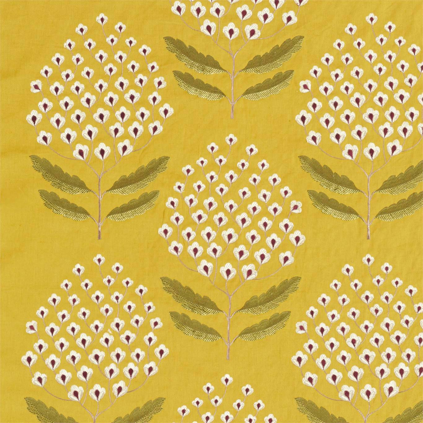 Bellis Woodland Yellow Fabric by SAN