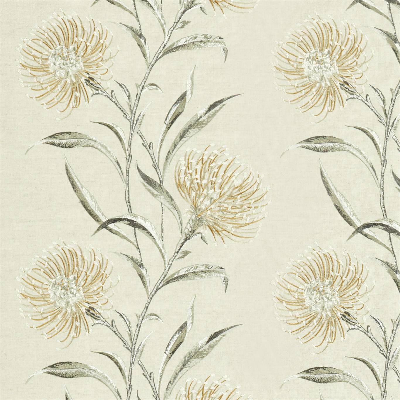 Catherinae Embroidery Hay Fabric by SAN