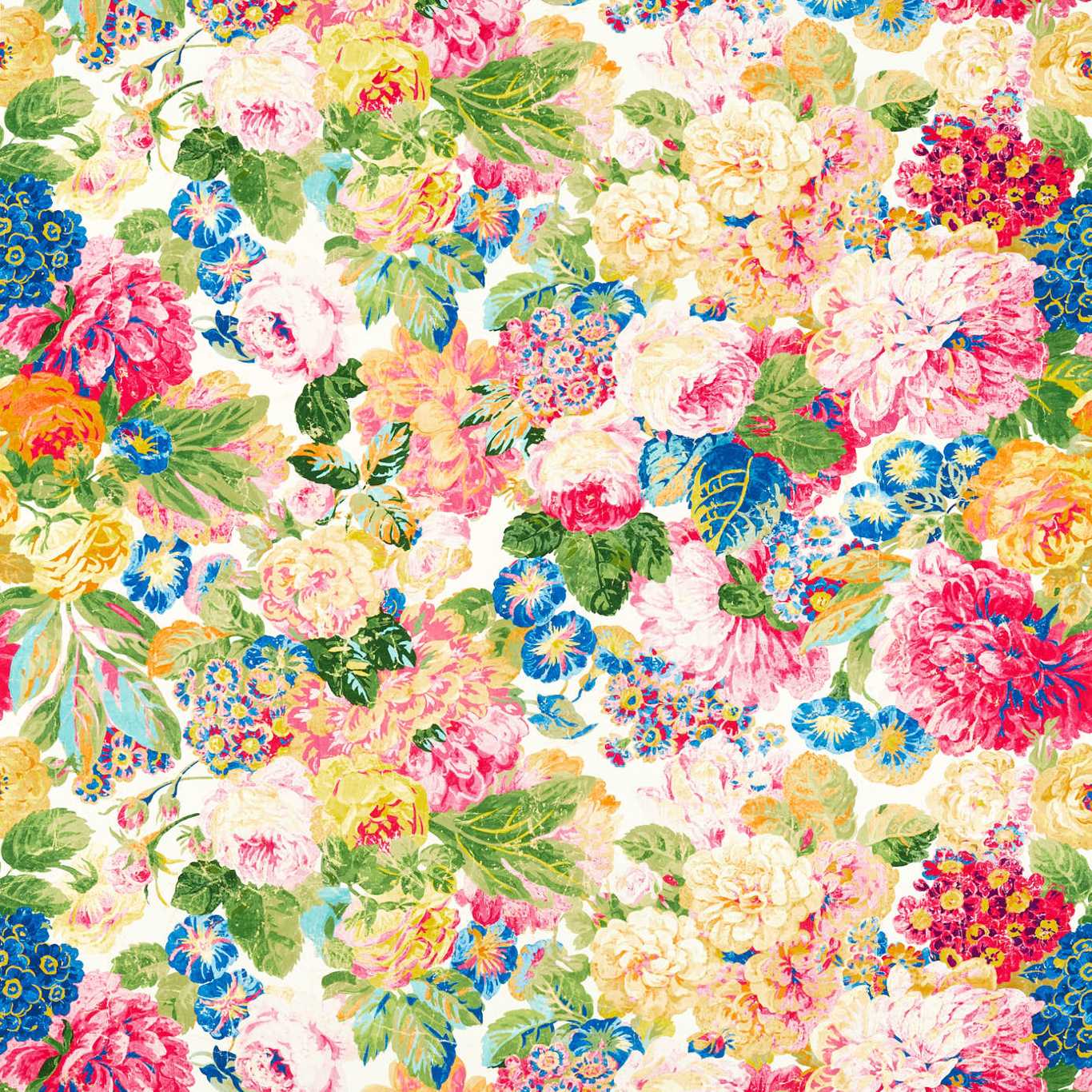 Very Rose and Peony Multi Fabric by SAN