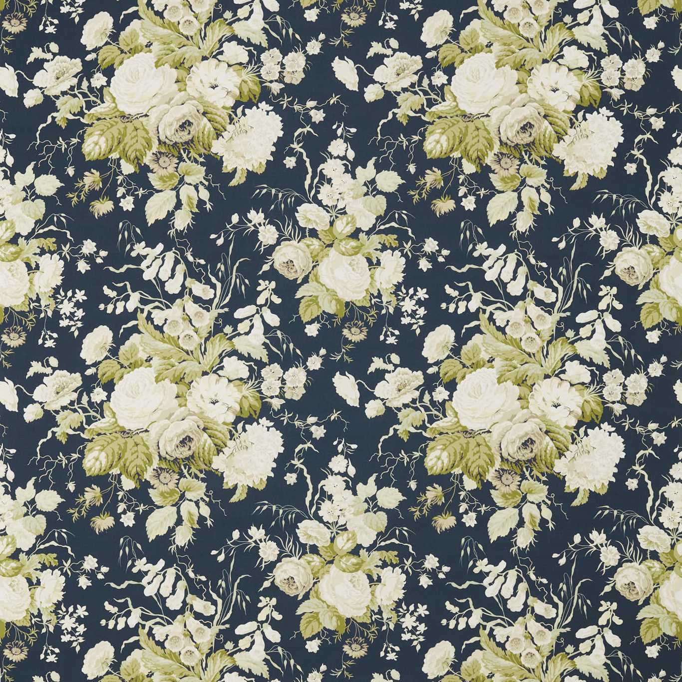 Stapleton Park Navy/Olive Fabric by SAN