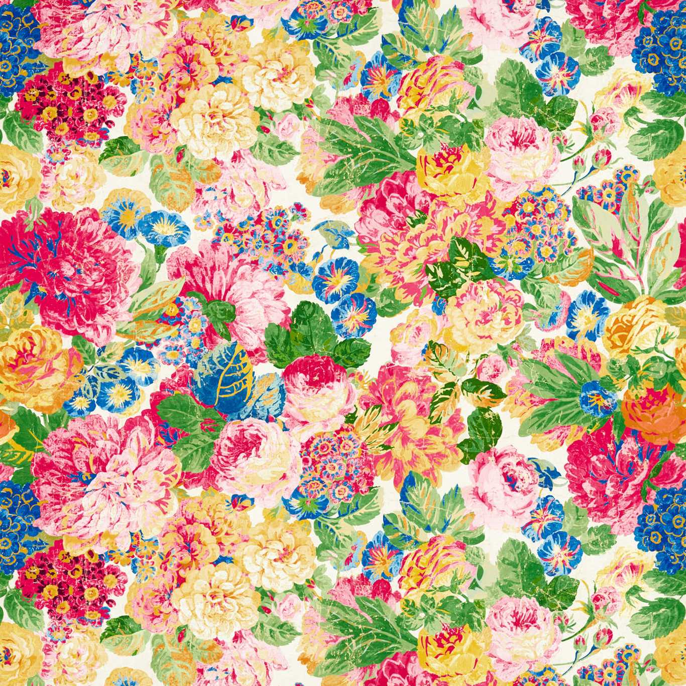 Very Rose and Peony Multi Wallpaper by SAN