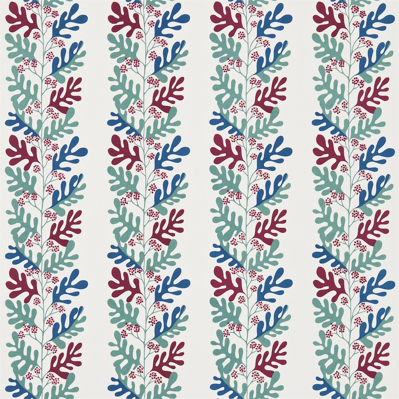Malmo Slate/Berry Fabric by SAN