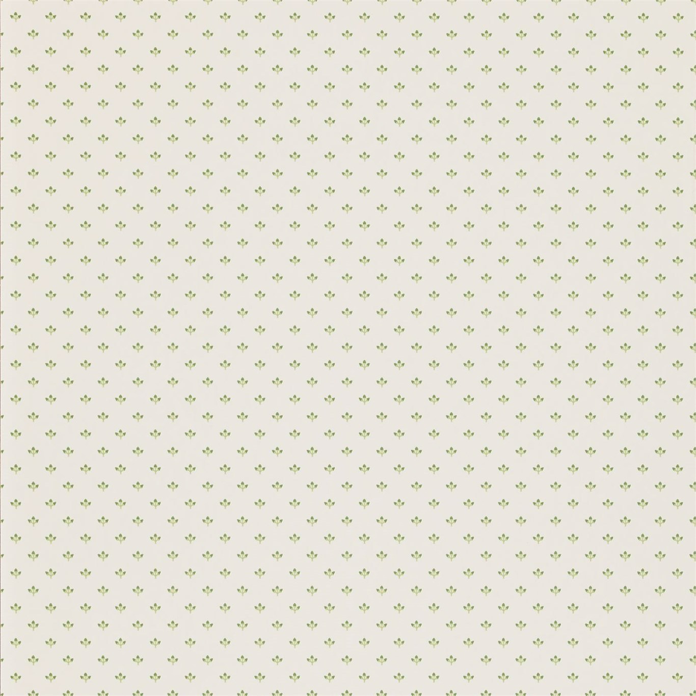 Elliot Ivory/Leaf Green Wallpaper | Sanderson by Sanderson Design