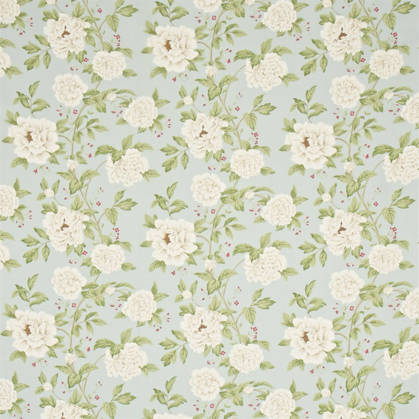 Peony Tree Duckegg/Cream Fabric by SAN