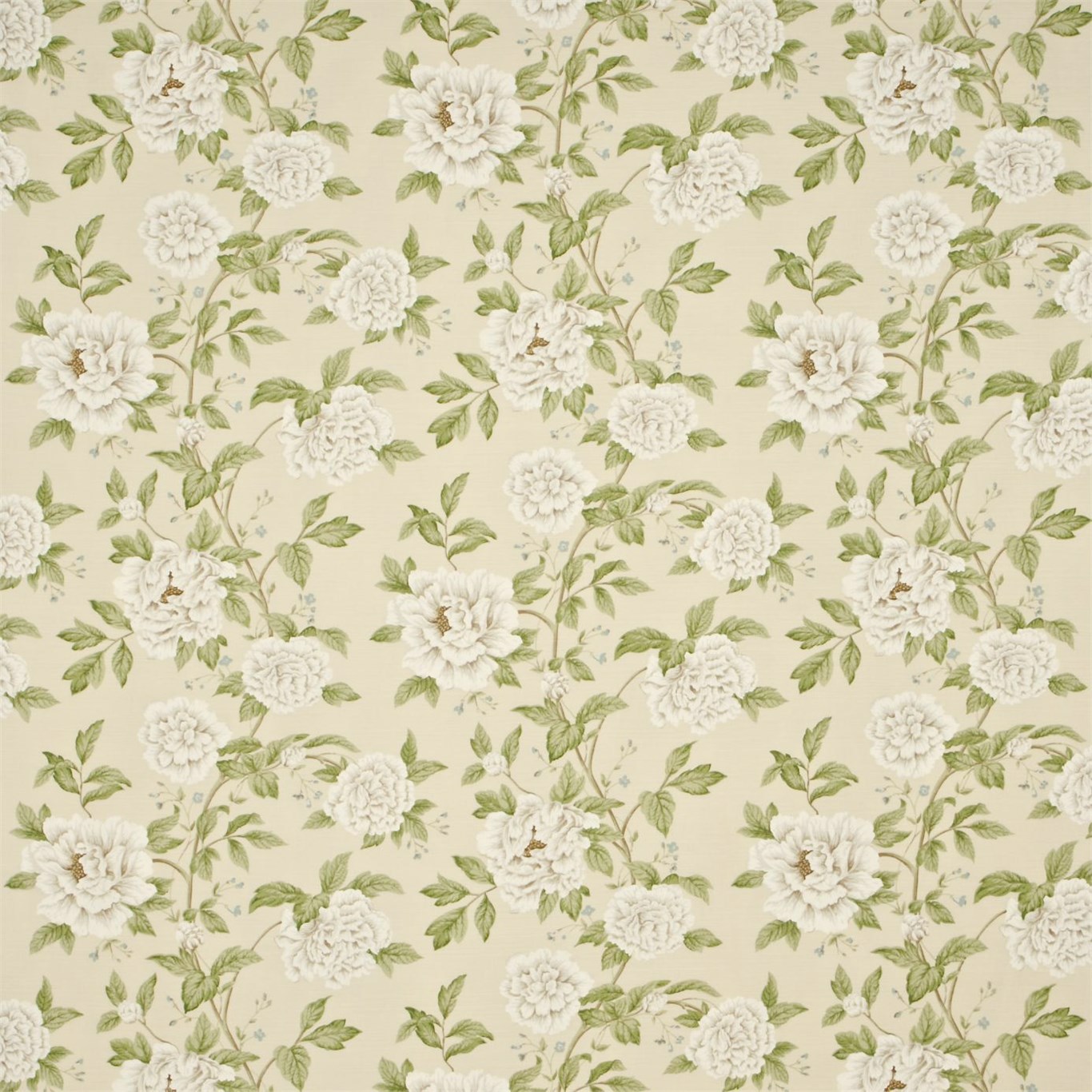 Peony Tree Neutral/Duck Egg Fabric by SAN