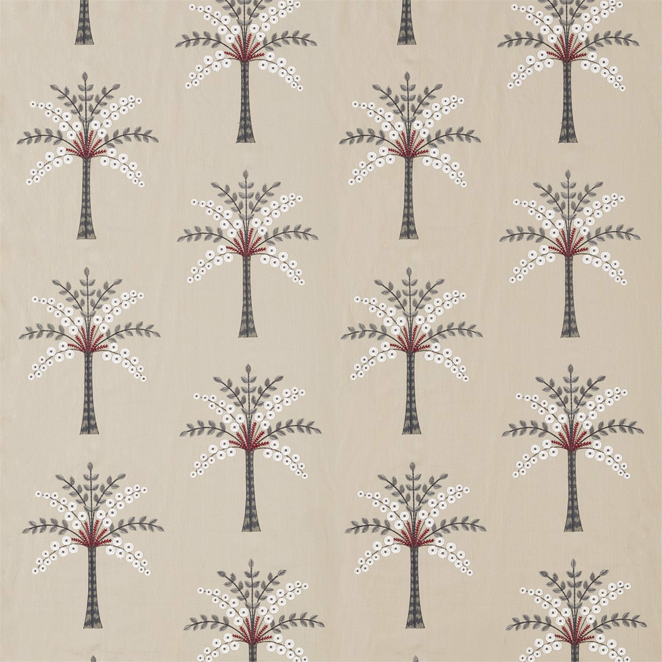 Palm Grove Ruby/Indigo Fabric by SAN