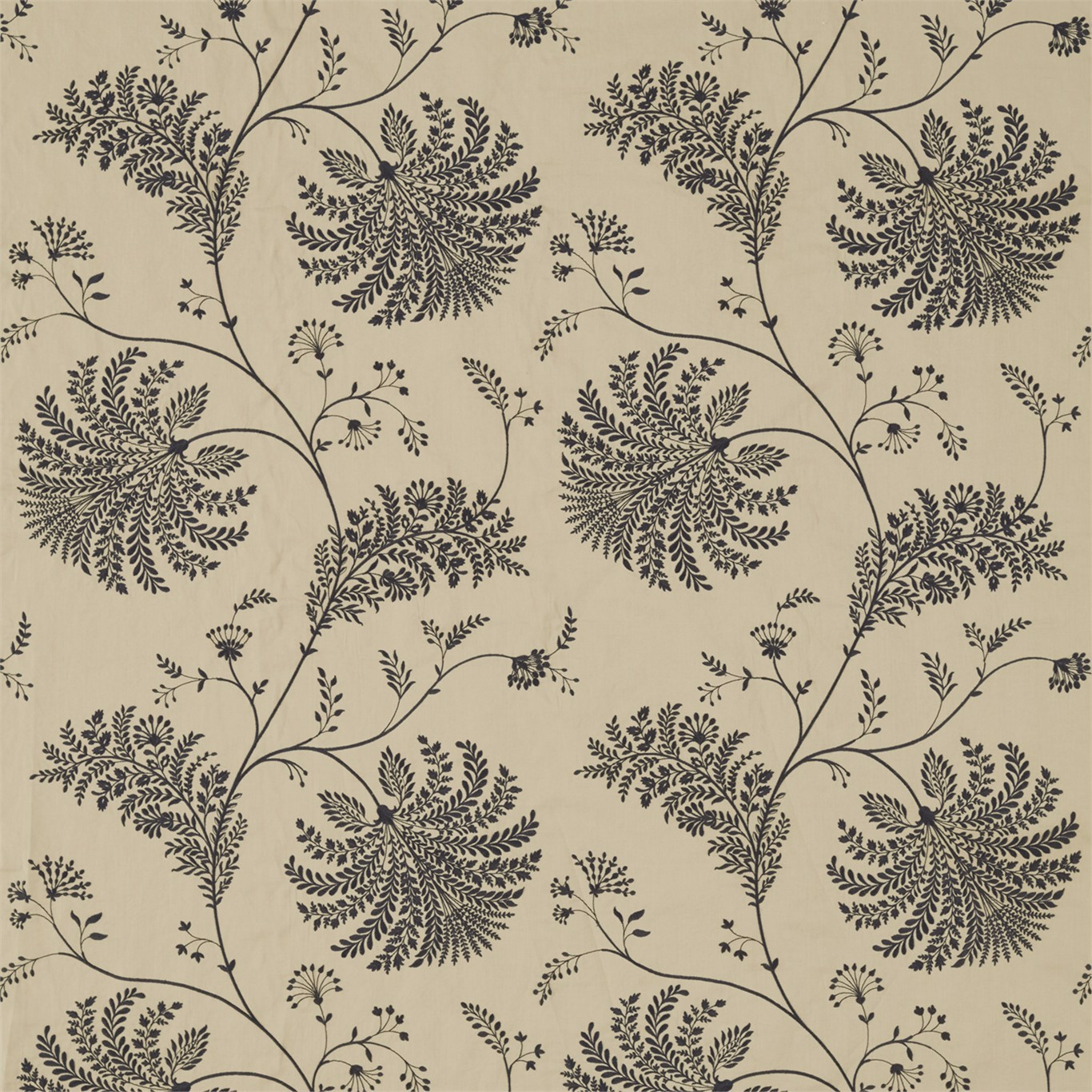 Mapperton Charcoal/Gold Fabric by SAN