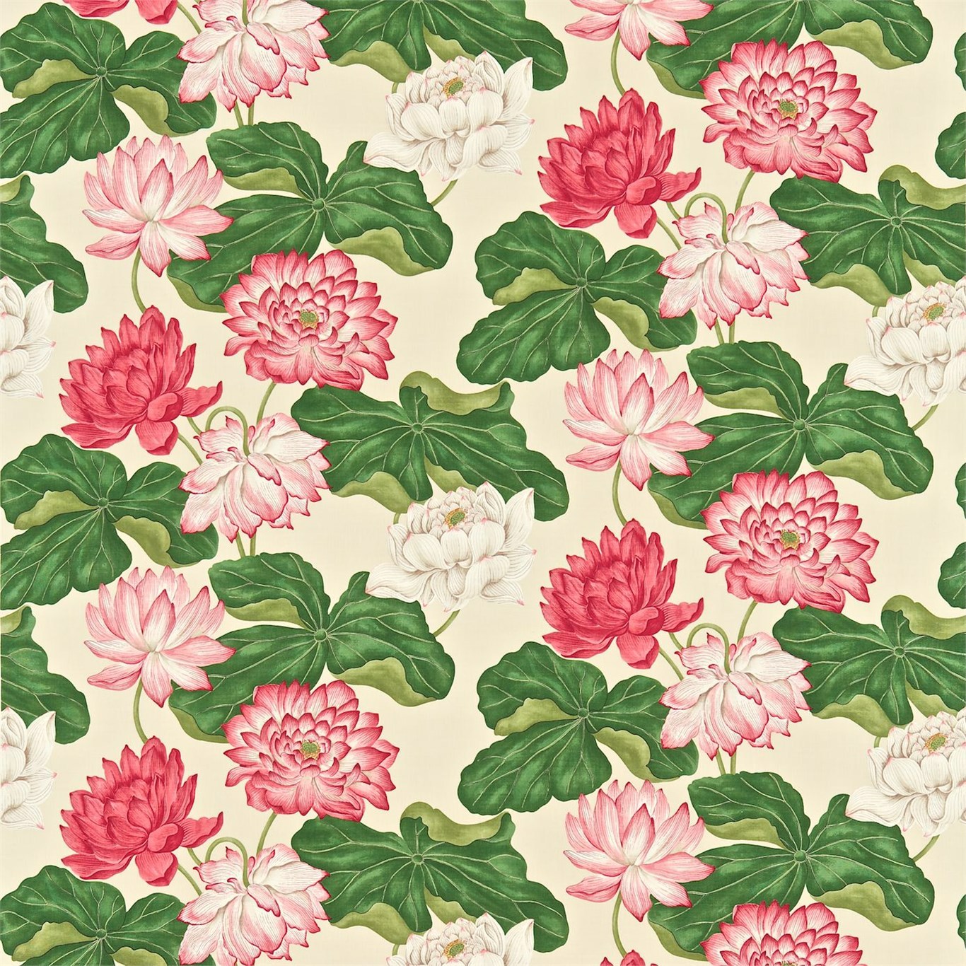 Kew Strawberry / Buttermilk Fabric by SAN