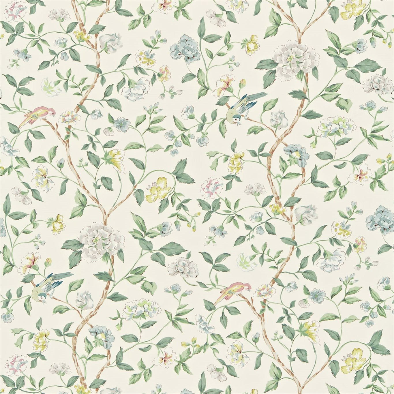 Sissinghurst Jade/Silver Fabric by SAN