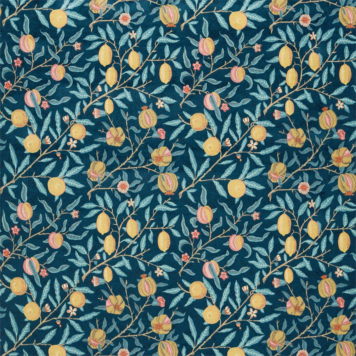 Fruit Velvet Indigo/Slate Fabric by MOR
