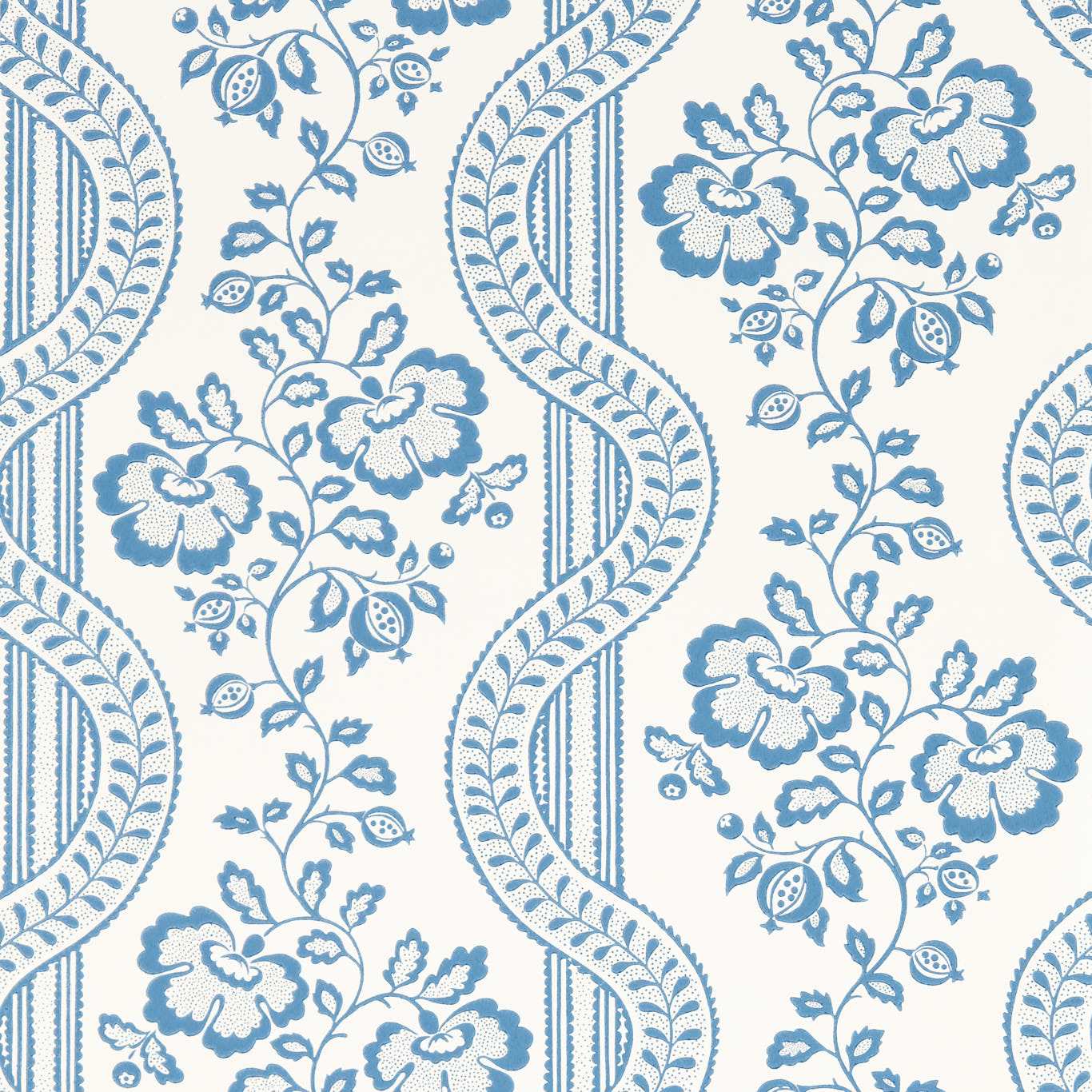 Aubrey Pottery Blue Wallpaper by SAN