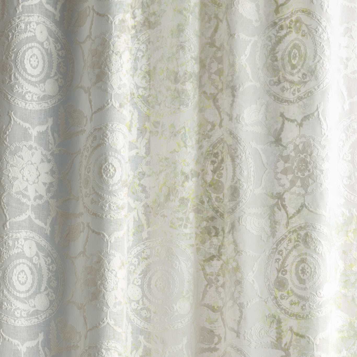 Anthos Sheer Seaspray White Fabric by SAN