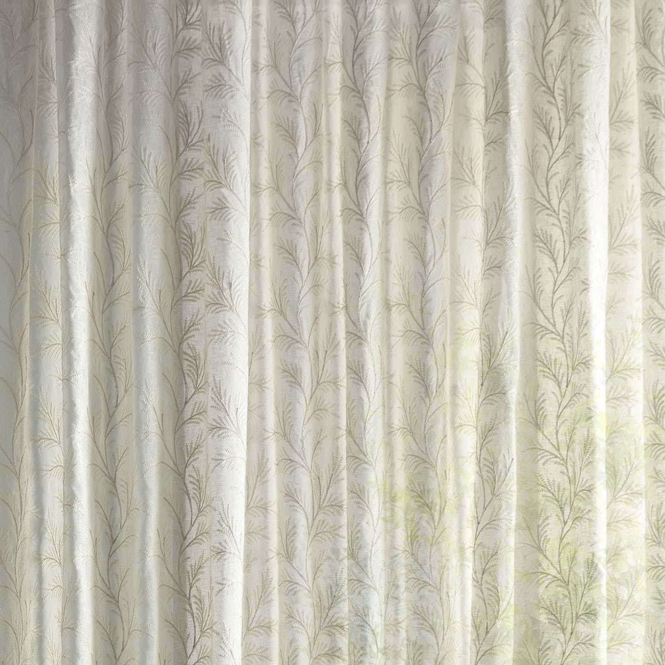 Sea Fern Seaspray White Fabric by SAN