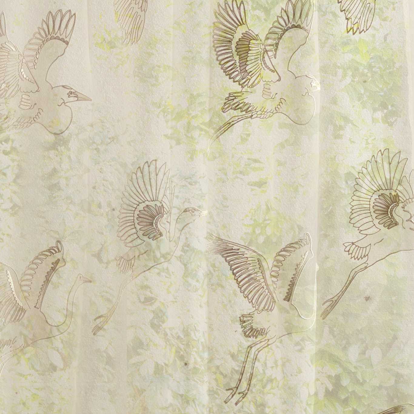 Great Egrets Silk Fabric by SAN