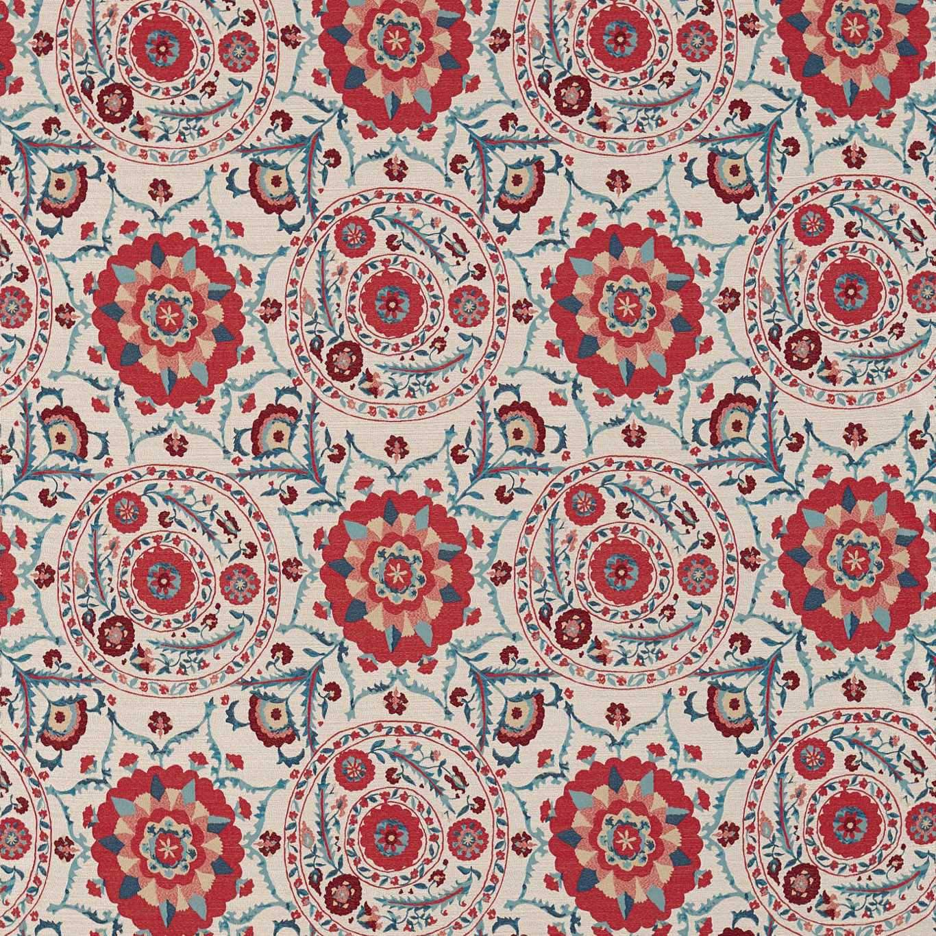 Anthos Red/Indigo Fabric by SAN
