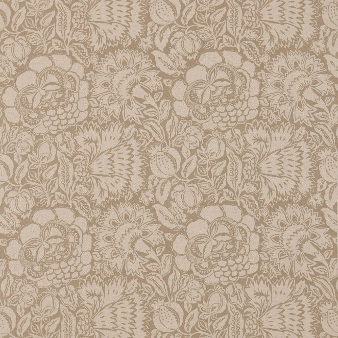 Poppy Damask Linen/Natural Fabric by SAN