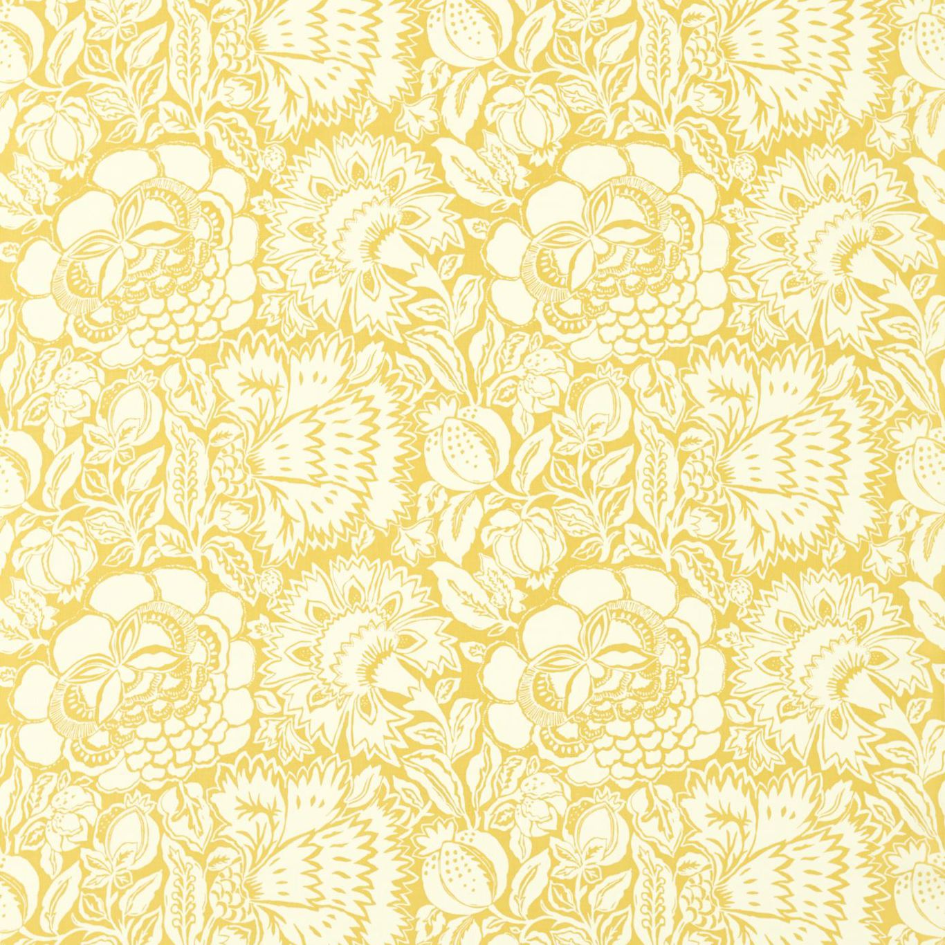 Poppy Damask Linden/IVORY Fabric by SAN