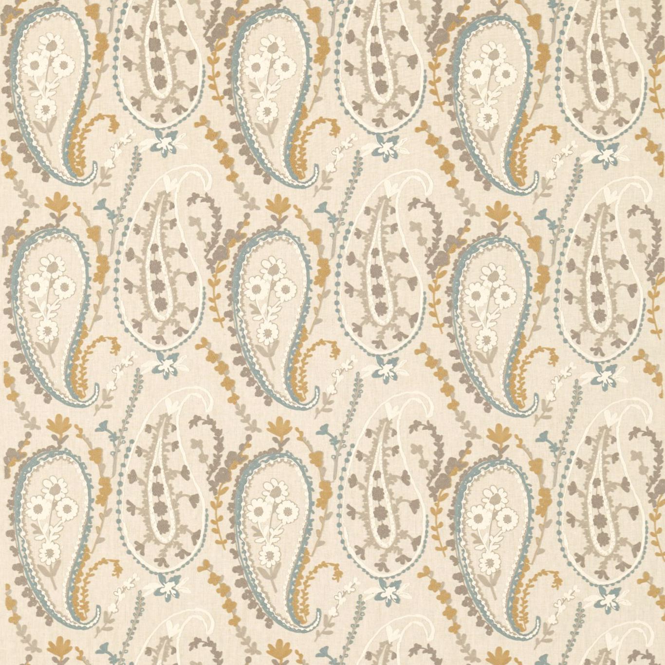 Jamila Wedgwood/Linen Fabric by SAN