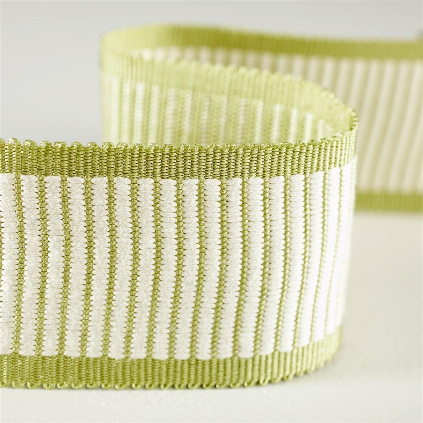 Wide Braid Olive/Ecru Trimmings by SAN
