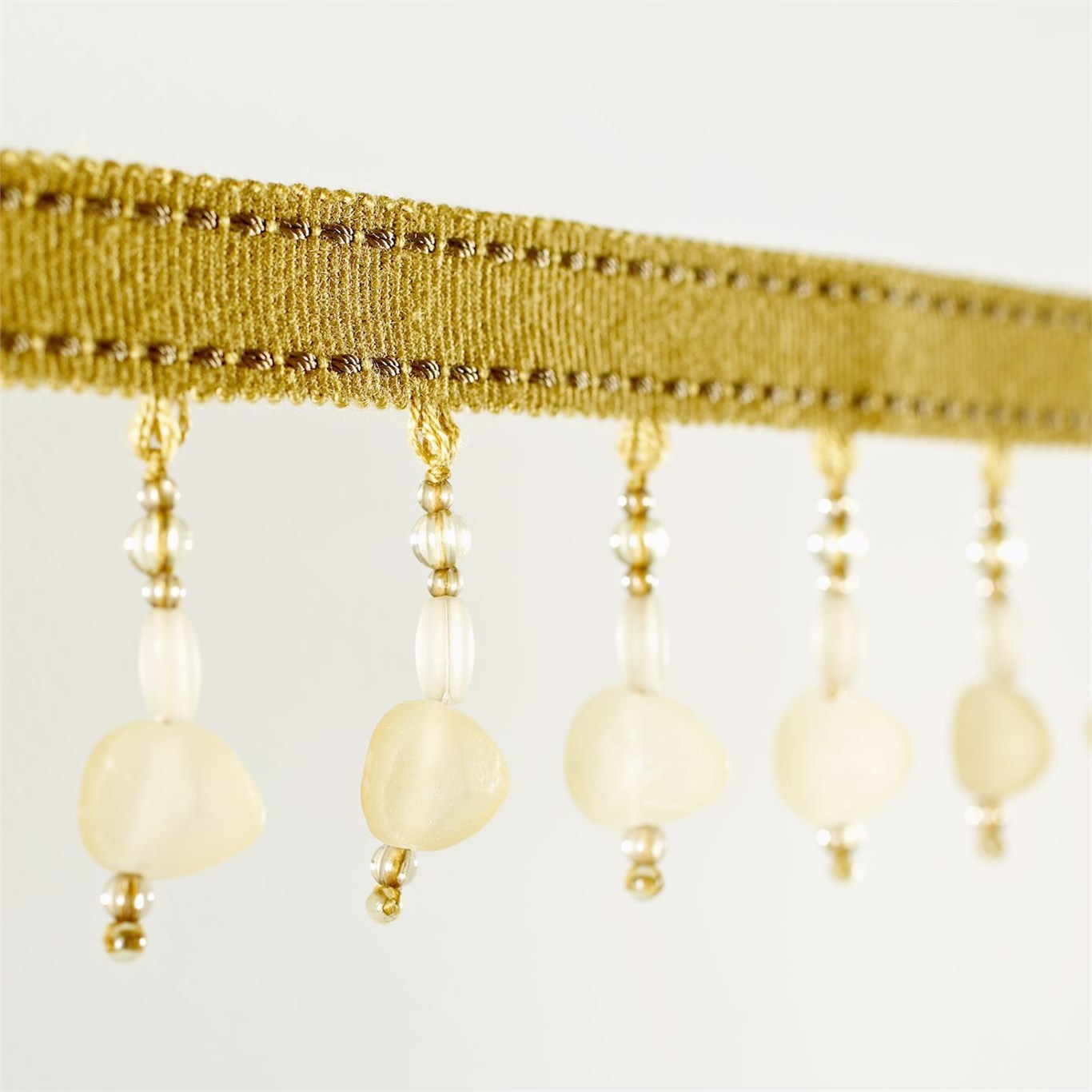 Drop Bead Fringe Bronze/Stone Trimmings Sanderson by Sanderson Design