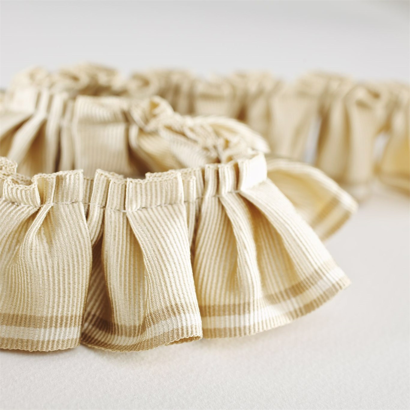 Pleated Ruffle Natural/Ecru Trimmings by SAN