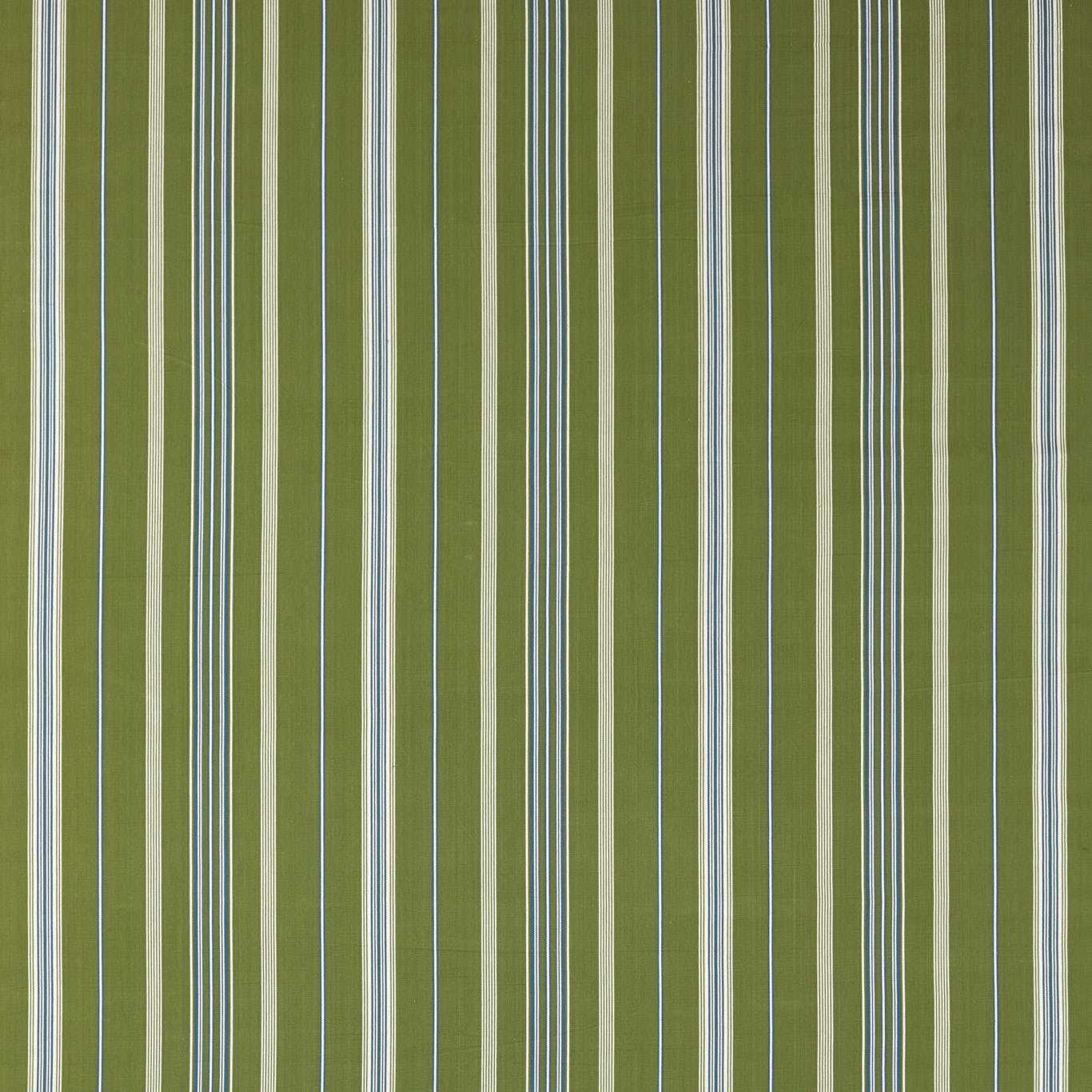 Latimer Stripe Avocado/Indigo Fabric by SAN