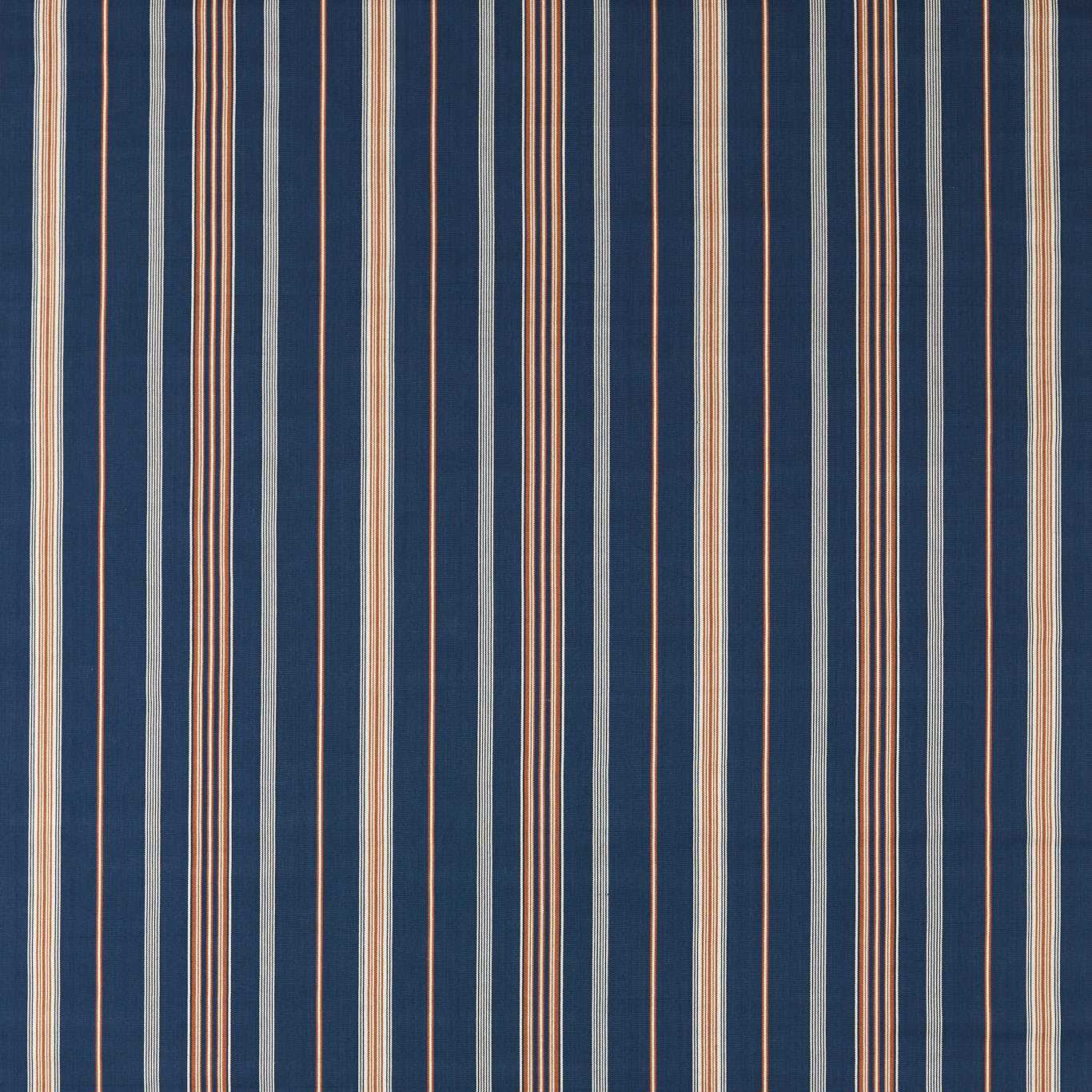 Latimer Stripe Indigo/Madder Fabric by SAN