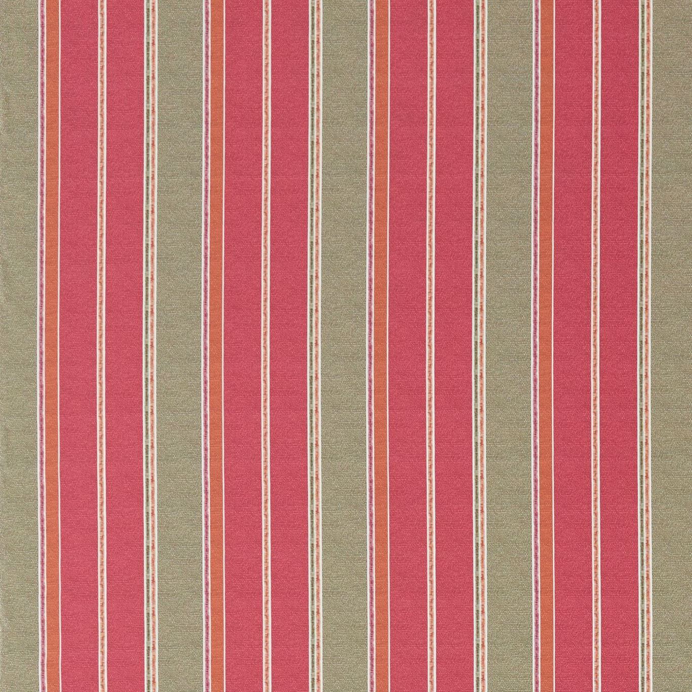 Kilim Stripe Red/Green Fabric by SAN