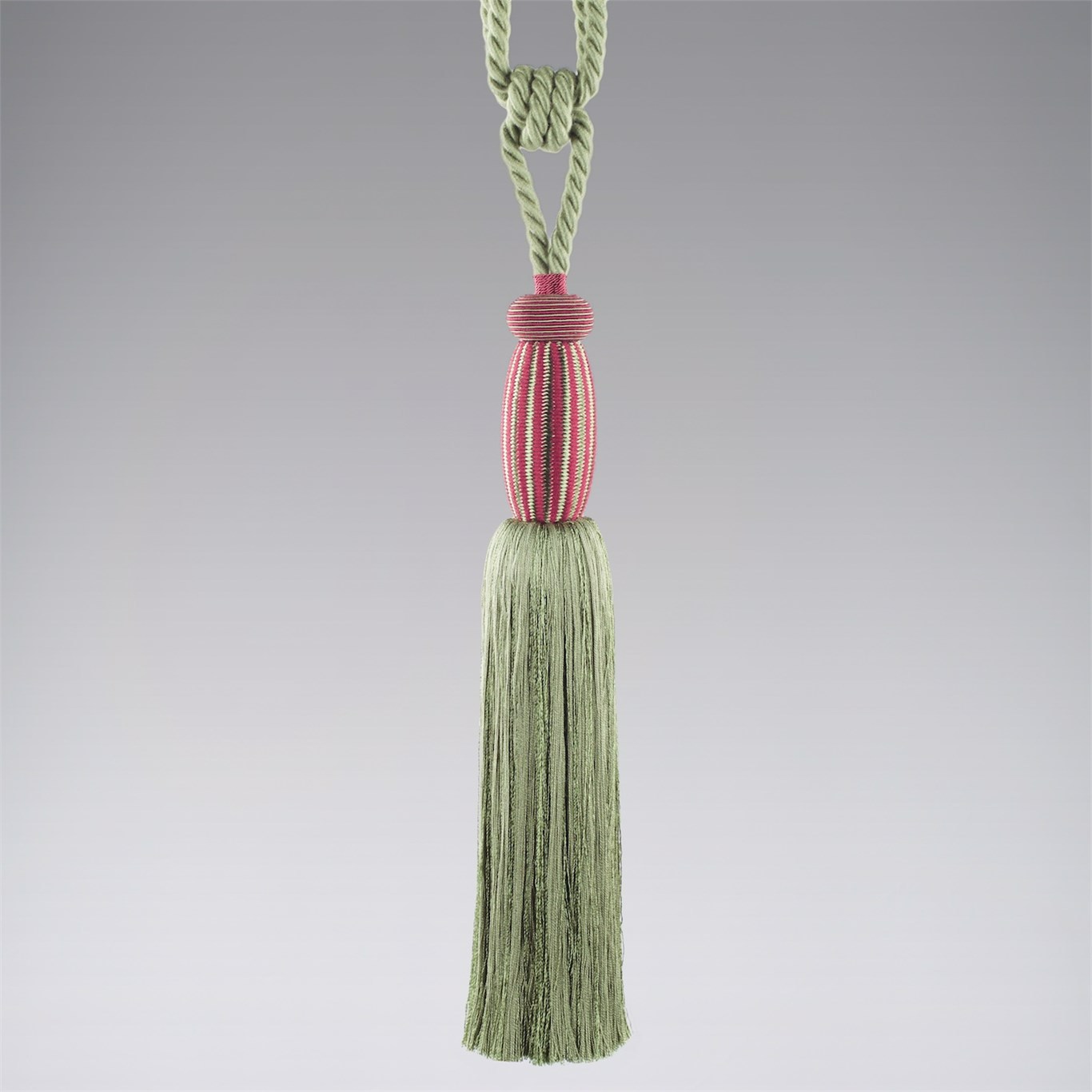 Tassel Tieback Leaf/Red Trimmings by SAN