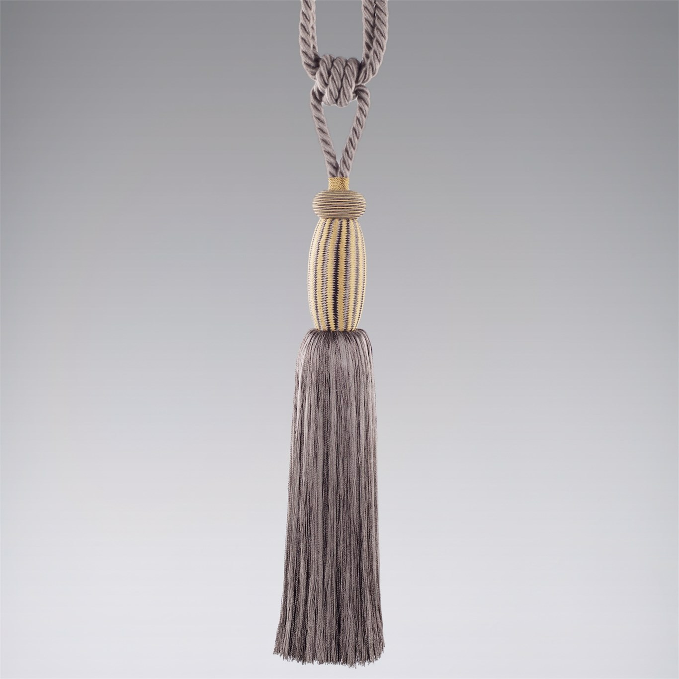 Tassel Tieback Taupe/Gold Trimmings by SAN