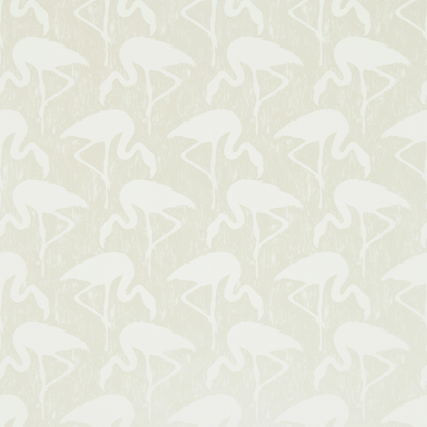 Flamingos Pearl/Cream Wallpaper by SAN