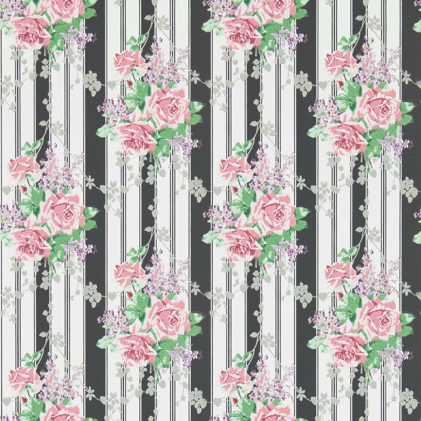 Cecile Rose Ebony/Rose Wallpaper by SAN