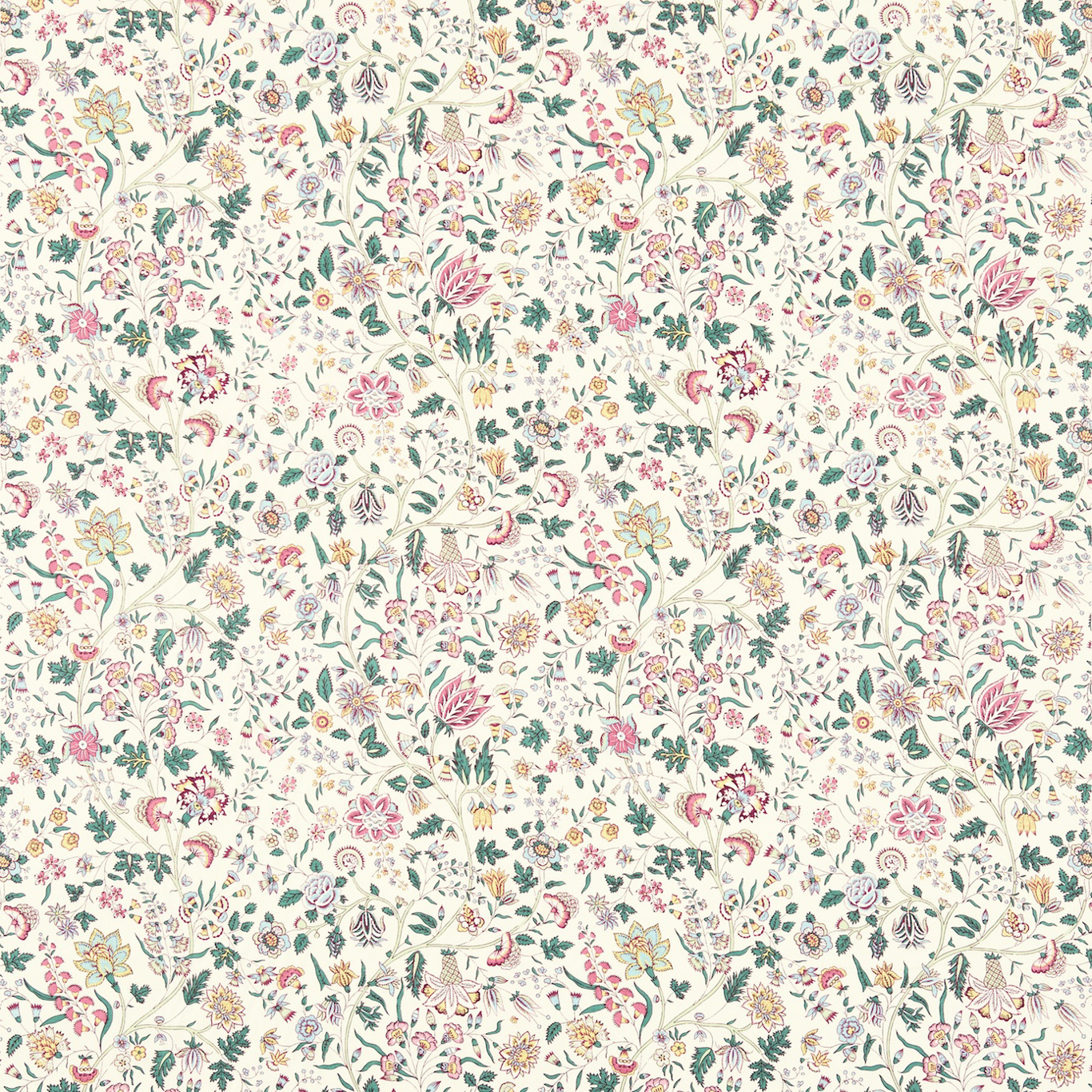 Sita Teal/Loganberry Fabric by SAN