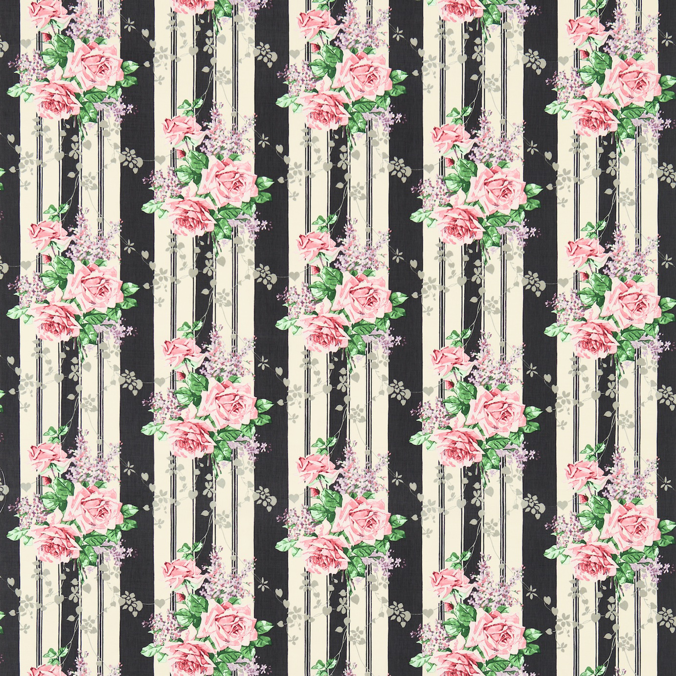 Cecile Rose Ebony/Rose Fabric by SAN