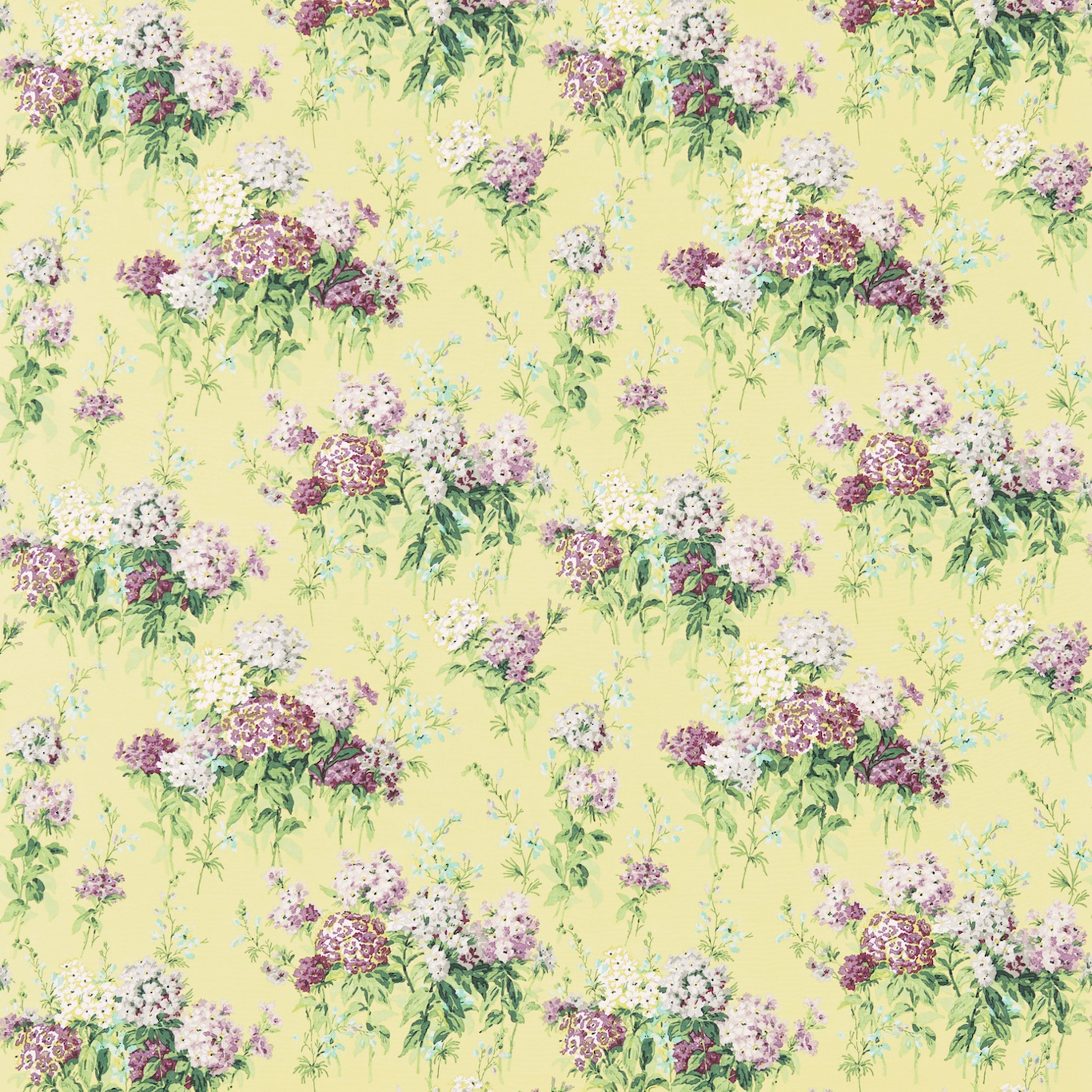 Sweet Williams Linden/Mulberry Fabric by SAN