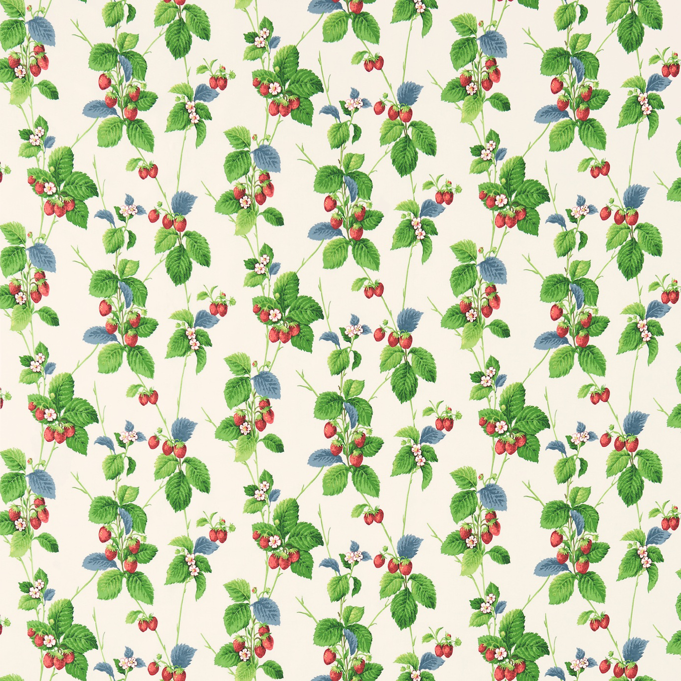 Summer Strawberries Strawberry/Leaf Fabric by SAN