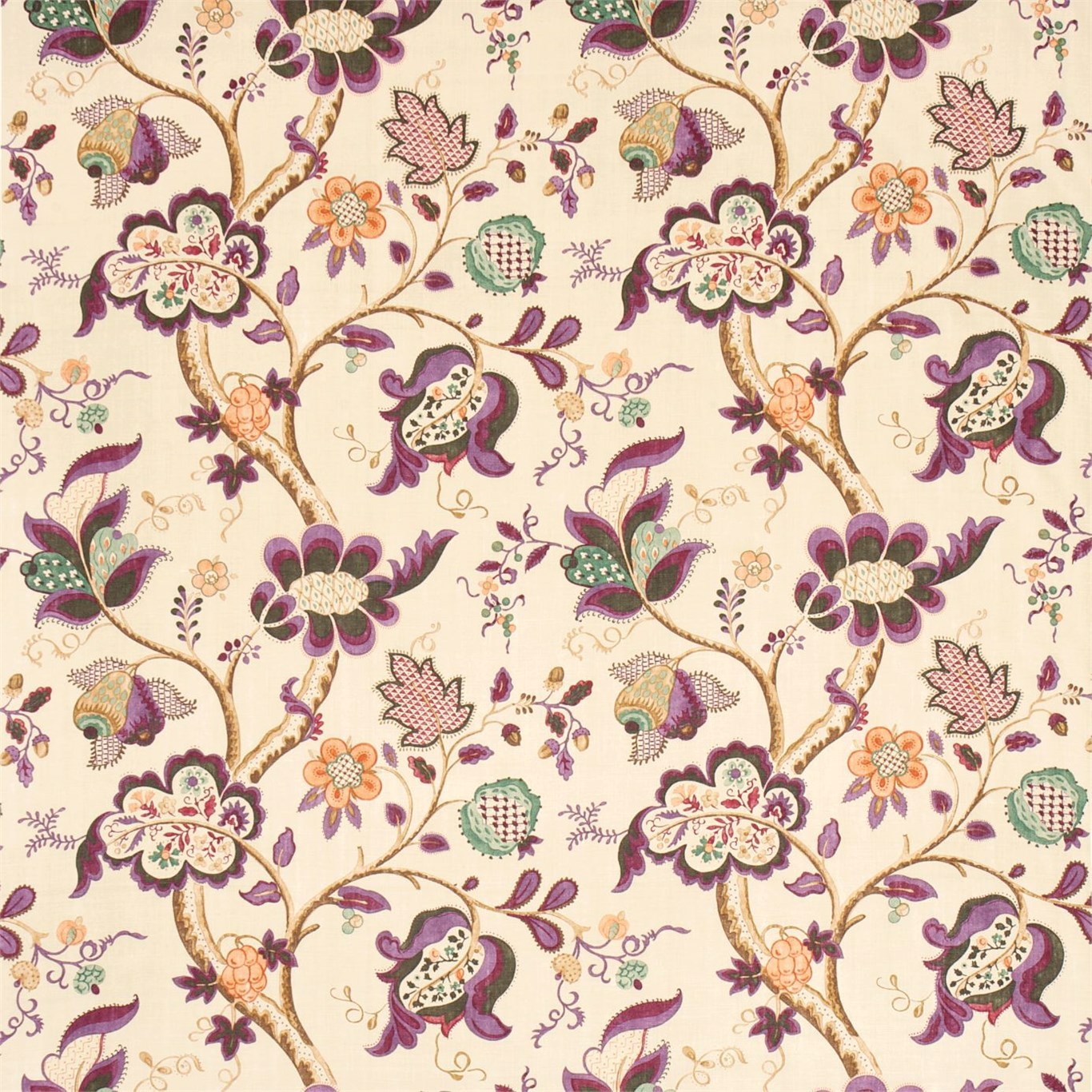Roslyn Emerald/Damson Fabric by SAN