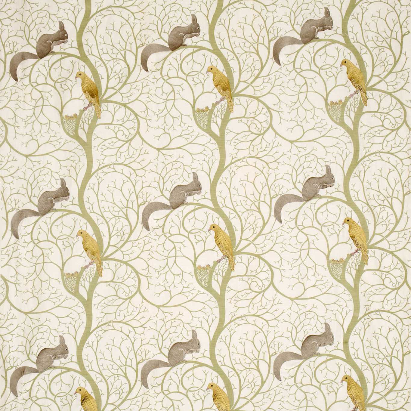 Squirrel & Dove Sage/Neutral Fabric by SAN