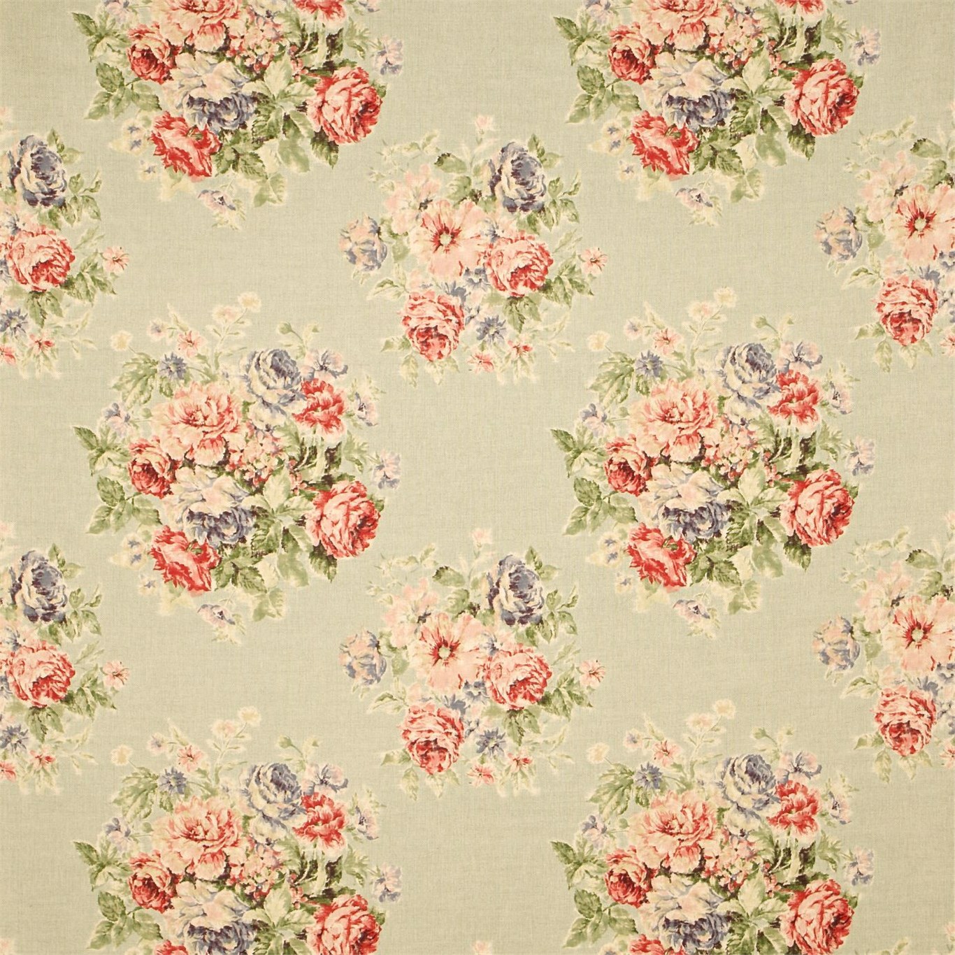 Weybridge Rose/Powder Blue Fabric by SAN