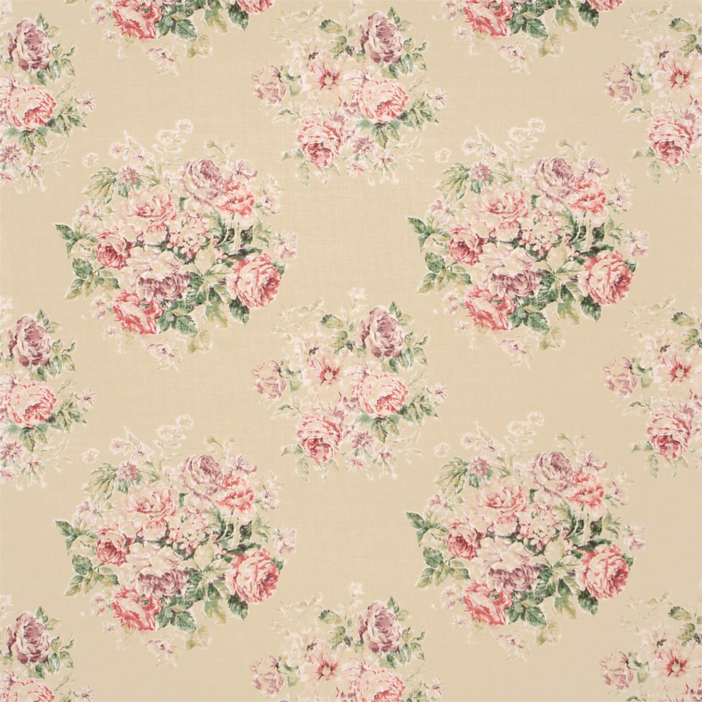 Weybridge Rose/Lilac Fabric | Sanderson by Sanderson Design